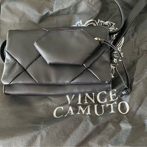 Vince Camuto Leather Clutch with Coin purse and dust bag new without tags